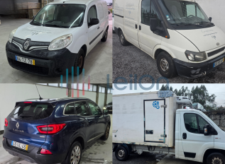 DIVERSO MATERIAL E EQUIPAMENTO DE HOTELARIA | RENAULT KANGOO MAXI DO ANO 2017 | RENAULT KADJAR DO ANO 2018 | FIAT DUCATO COM ARCA DE FRIO DO ANO 2018 | FORD TRANSIT DO ANO 2004 | SOHO 125cc DO ANO 2013
