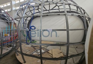 1 BUNGALOW DE FORMA OVAL SEM REVESTIMENTO E PRÉ- INSTALAÇÃO ELÉTRICA (incompleto)