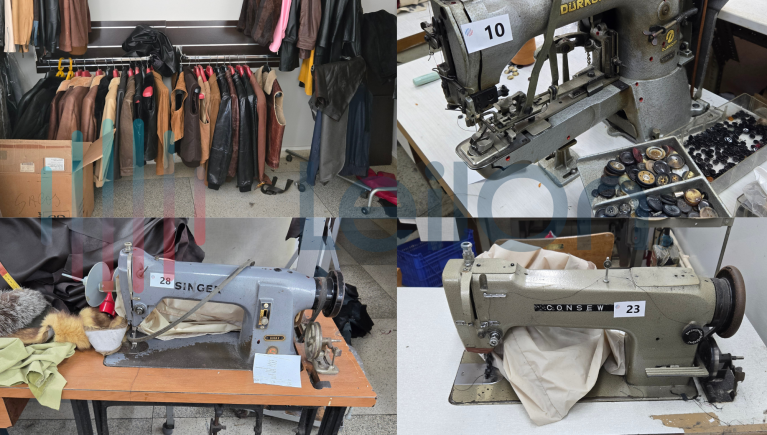 DIVERSO MATERIAL E EQUIPAMENTO PARA CONFEÇÃO DE PELES